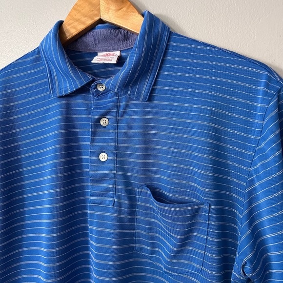 Brooks Brothers Other - Brooks‎ Brothers Polo Shirt 1818 Performance Mens M Blue Striped Original Fit